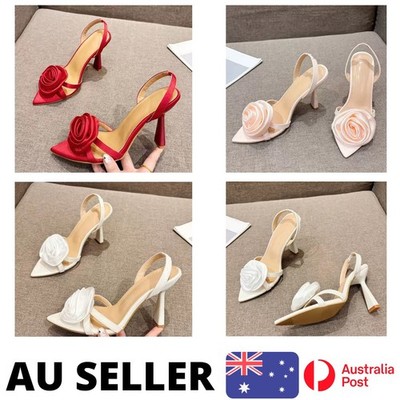 Red Wedding Stiletto Heels Pumps Party Court Shoes AU Stock