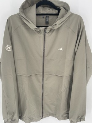 Adidas Go-To Full Zip Hooded Windbreaker Men's Large Golf Sports Casual Light