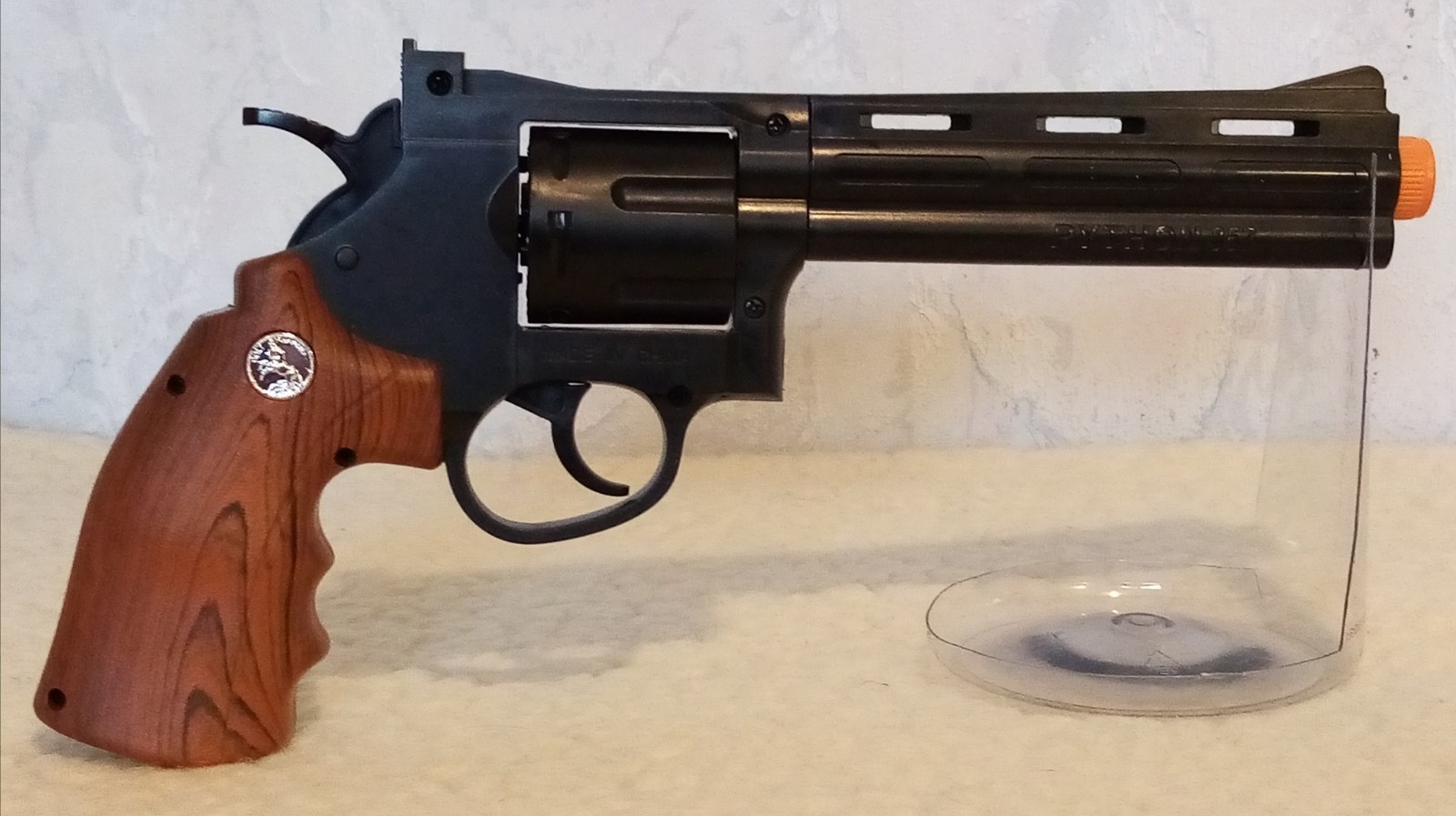 Colt Python jouet fonctionnel noir pour équipement de cosplay militaire