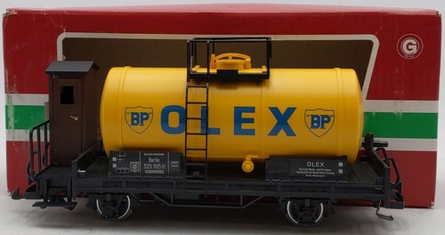 Coche cisterna LGB 43123 G BP OLEX #529995 (ruedas de metal) EX/caja | Condition: Used