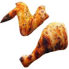 HOT 20cm Simulation Food Chicken Leg Plush Toy Chicken Wing Drumstick Fried