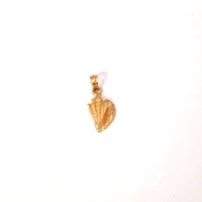 (MA2) Ladies 14k Yellow Gold 0.7 Grams Small Conch Seashell Pendant 1/2"