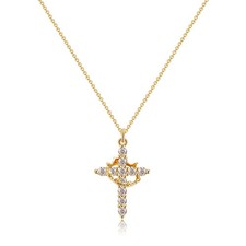 Cross Necklace for women-Dainty 14k Gold Plated/Silver Plated Pendant Necklac...