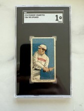 1910 Piedmont Cigarettes T206 Tris Speaker SGC 1 Perfectly Centered Great Color