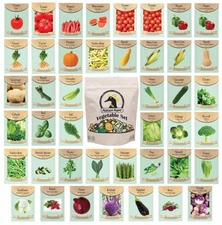 Set of 43 Assorted Vegetable & Herb Seed Packets - Over 10,000 Seeds! - Inclu...