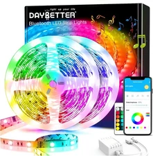 Daybetter 100 Ft Smart LED Lights 5050 RGB LED Strip Lights Kits With Remote App