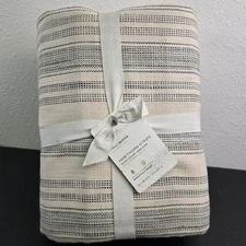 POTTERY BARN Hawthorn Stripe FULL/QUEEN Duvet Cover NEW - Charcoal