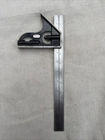 Starrett Hardened Steel Combination Square Head With Level Machinist Tool