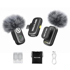 Hollyland LARK A1 Duo Wireless Microphone for iPhone/Android Mobile, 200m, 54H,