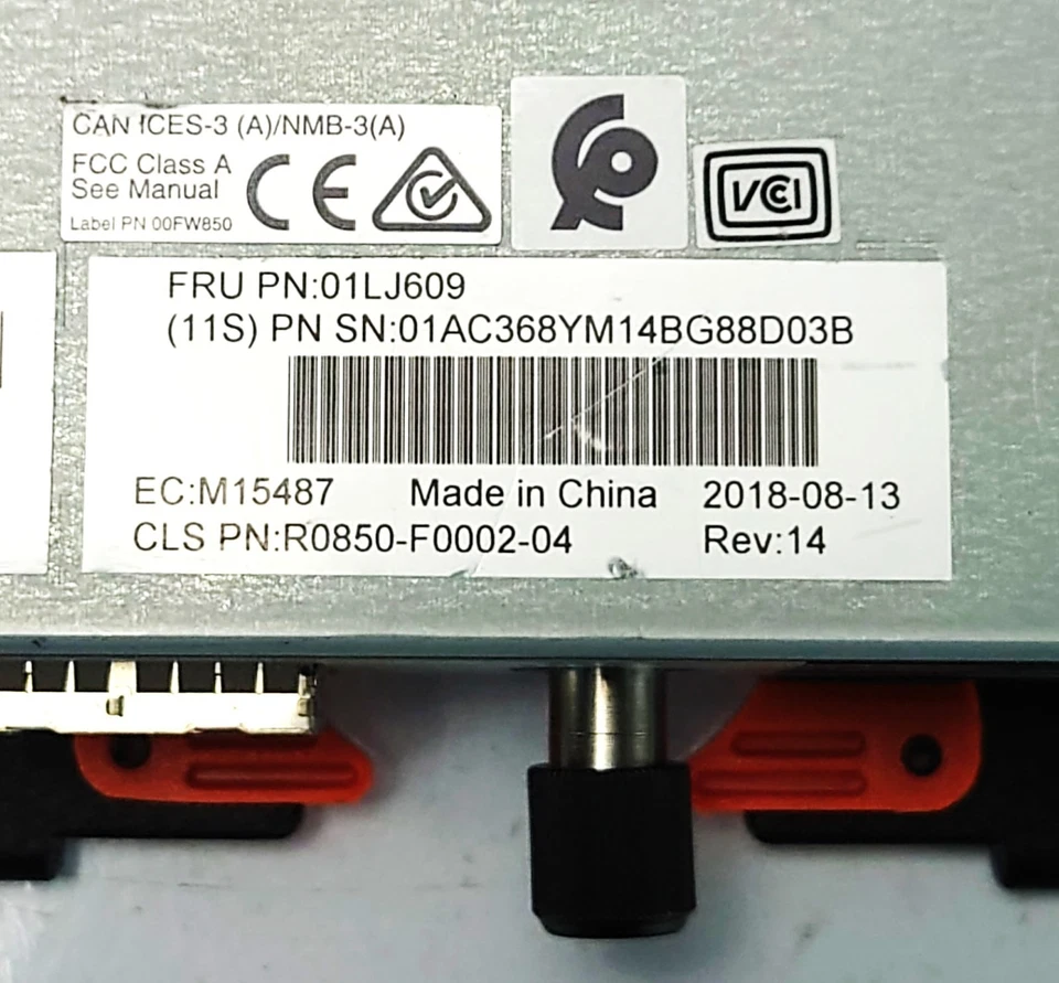 IBM Lenovo Storwize V5000 V5020 G2 Controller Node Canister 01LJ609 NO RAM NO FC - Bild 3 von 4