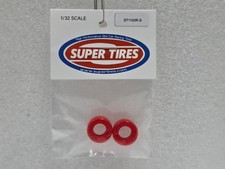 Super Tires 1102RS-Red Silicone Tires Scalextric 1:32 Slot Car Part