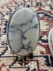 Vintage Navajo Howlite Ring And Pendent In Heavy 925 Sterling Silver Sz 5 Ring — photo 2