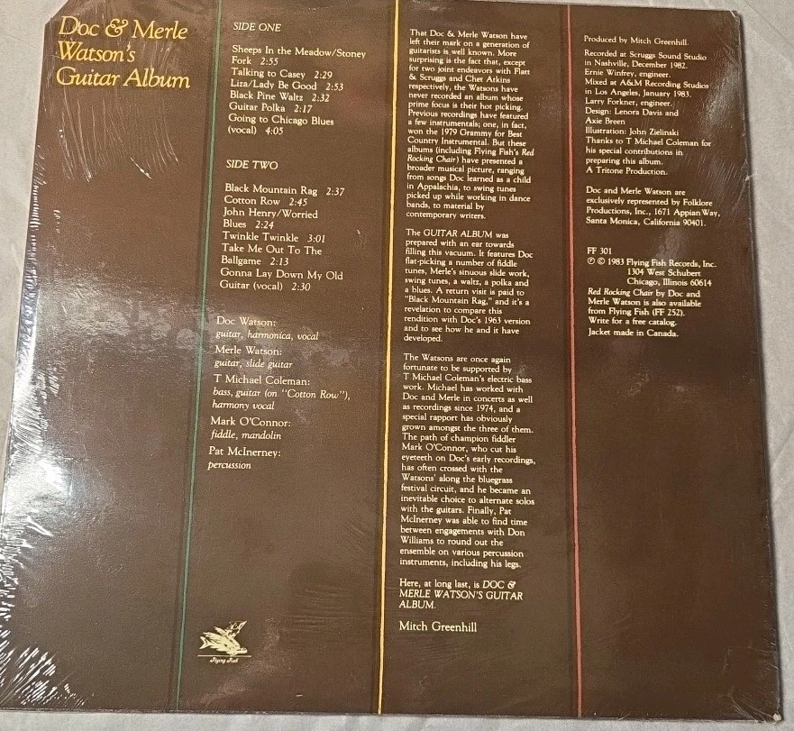 Doc & Merle Watson's Guitar Album Vinyl Album New & Sealed - Image 2 of 3