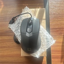 Black Wired USB Optical Standard Computer Mouse with Scroll Wheel