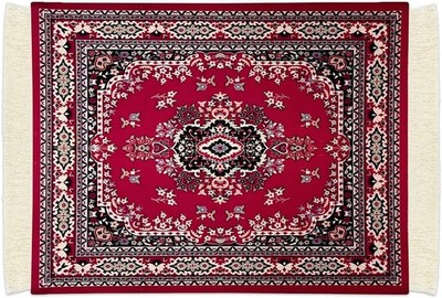 Persian Carpet Style Mouse Pad Oriental Vintage Bohemian Rug Desk Pad Miniature 