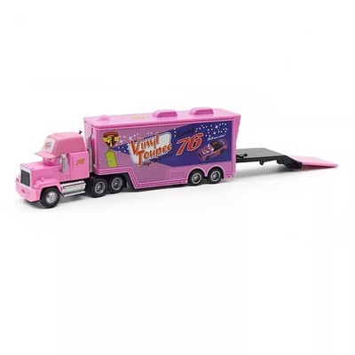 2-Car Disney Pixar Cars No.76 Vinyl Toupee Hauler Truck with Car
