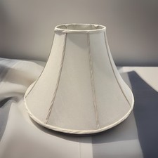 Vintage Large Fabric Lamp Shade Ivory Cream White Lampshade