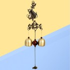  1PC Cartoon Cats Wind Chimes Retro Copper Wind Chime Wall Hanging Decoration