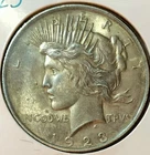 1923 Peace Dollar - 90% Silver Dollar Coin - BU - Beautiful Toning