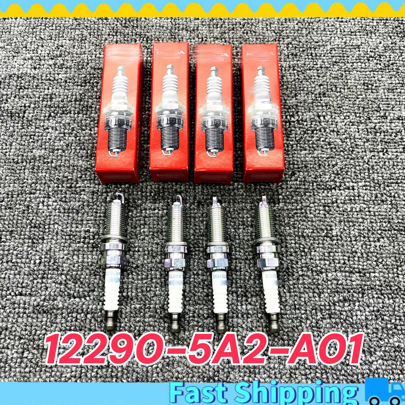 12290-5A2-A01 4PCS IRIDIUM SPARK PLUGS DILKAR7G11GS FITS FOR NGK HONDA ACC 91578