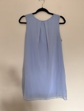 Atmosphere Blue Pleated Sleeveless Shift Dress - UK 14