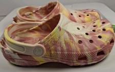 Crocs Kids J2 Classic Glow-In-The-Dark Marbled Clogs 210718-78S, Multi Color