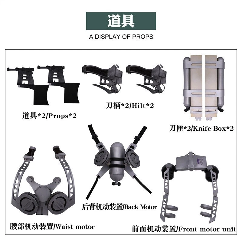 Anime Attack On Titan The Finish Temporada Trajes Equipo de Maniobra 3D Disfraz Juegos con disfraces Foto 3 de 4