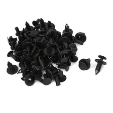 Car Auto 9mm Hole Dia Plastic Rivets Fastener Fender Bumper Push Pin Clips 50PCS