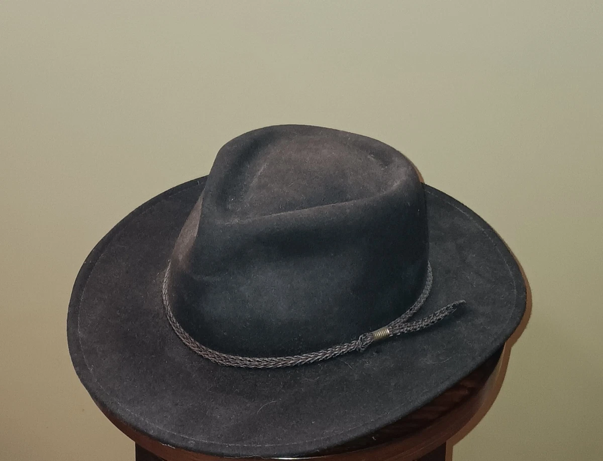 Chapeau De Cowboy Vintage United Hatters En Daim Marron - Taille L