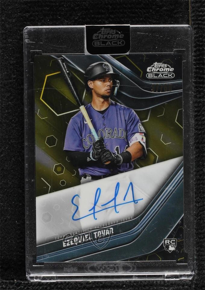 2023 Topps Chrome Black Gold Refractor 37/50 Ezequiel Tovar Rookie Auto RC 0o48