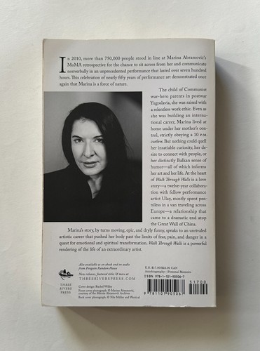MARINA ABRAMOVIC Walk Through Walls: A Memoir | 2018 Trade Paperback - Picture 2 of 4