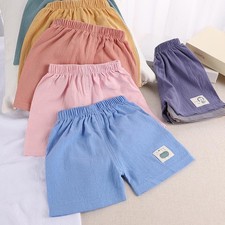 1-5 Years Old Summer Kids Wears Children's Shorts Baby Boy Cotton Linen Pants Bo