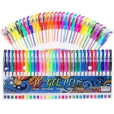 Aen Art Multicolor Gel Pens 30 Pack Artist Quality Smooth Ink for Coloring