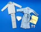VINTAGE Ken SLEEPER SET #781 BLUE PAJAMAS TERRY TOGS #784 ROBE (1961-64) EXC