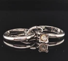 Sterling Silver Solitaire Engagement Wedding Ring Band Charm Pendant Vintage
