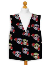 Chaleco de fantasía con diseño de calavera de caramelo