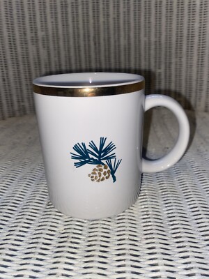 Neu Eddie Bauer Home Tannenzapfen-Design Keramiktasse UK-Verkäufer weltweiter Versand