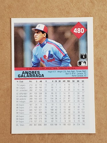 1992 FLEER BASEBALL TRADING CARDS 361-720 YOU PICK 50% OFF 2+ FREE SHIPPING - Picture 137 of 409