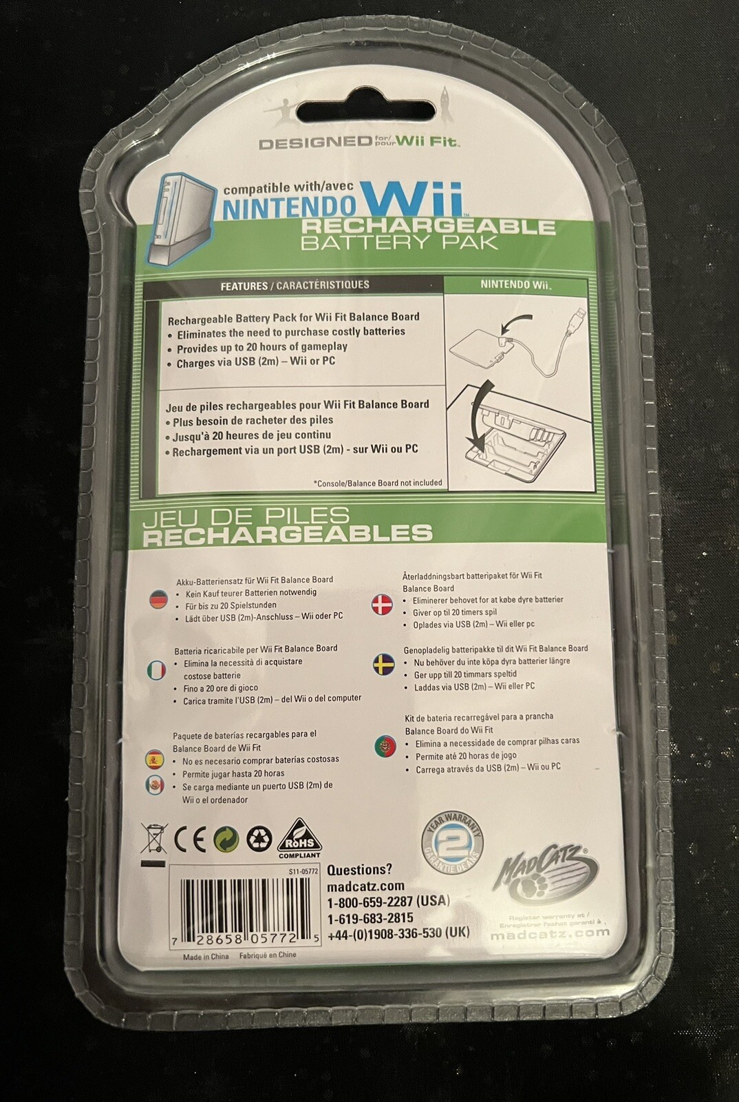 MadCatz Rechargeable Battery Pack for Nintendo Wii Fit Balance Board