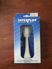 Interplak Color Coded Interchangeable Brush Head Model RB-1 WHITE NOS