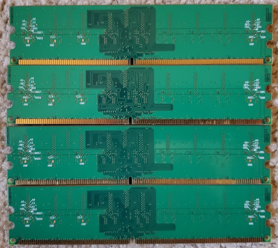 (4) HYS64T64000HU-3.7-A Infineon 512MB PC2-4200 DDR2-533MHz CL4 240-Pin DIMM 2GB - Image 2 of 2
