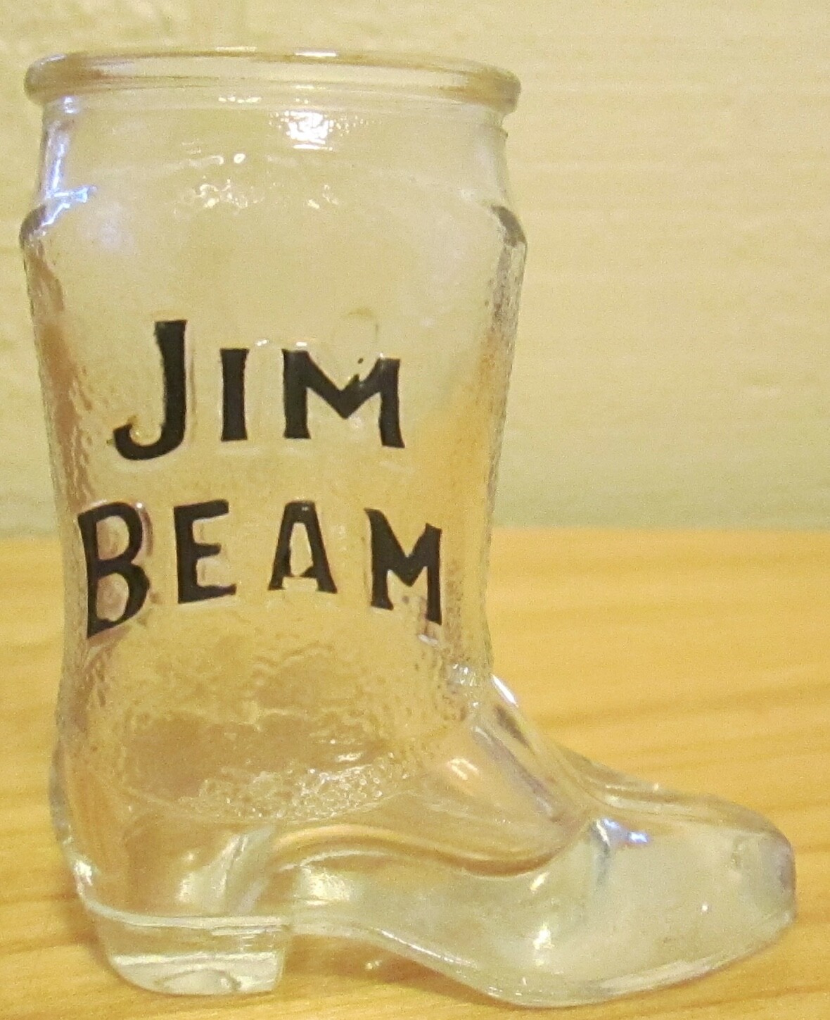 PreOwned Jim Beam Cowboy Boot Clear Double Shot Glass eBay