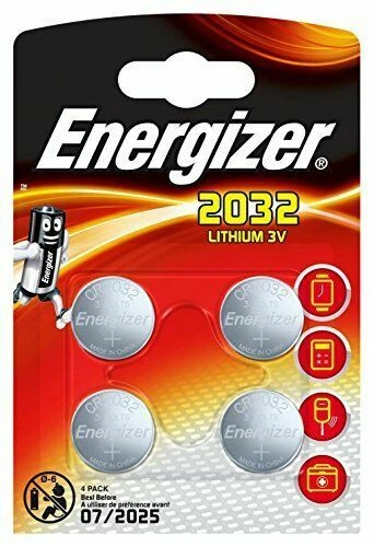 Energizer CR2032 3V Pile Bouton au Lithium - Pack de 4 (637762)