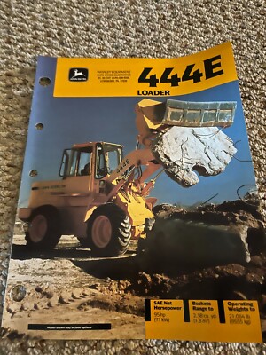 John Deere Earth 444E Wheel Loader For 1991 Brochure DCPA17 