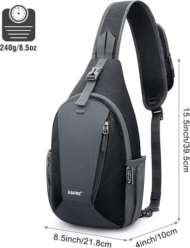 Cross Body Travel Small Sling Backpack Chest Bag Shoulder Bag Anti-theft Pouch - Picture 3 of 7