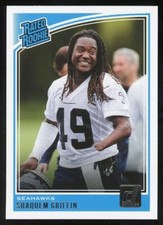 2018 Donruss Shaquem Griffin Rated Rookie Seattle Seahawks RC #346