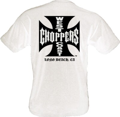 WCC West Coast Choppers Herren T-Shirt Iron Cross Weiss