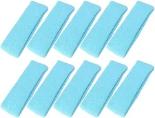 Mallofusa  10 PCS Sports Basketball Headband/Sweatband Light Blue