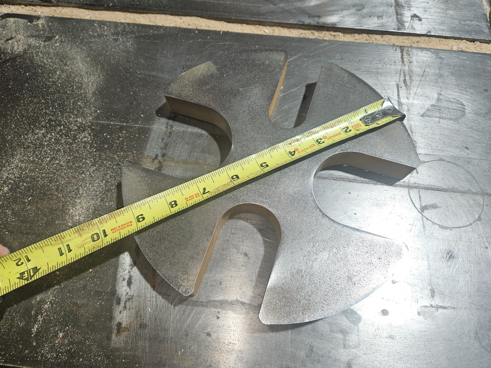 FAMCO 31/2R 91/4" STEEL Ton Slotted Arbor Press ANVIL WHEEL Bolster