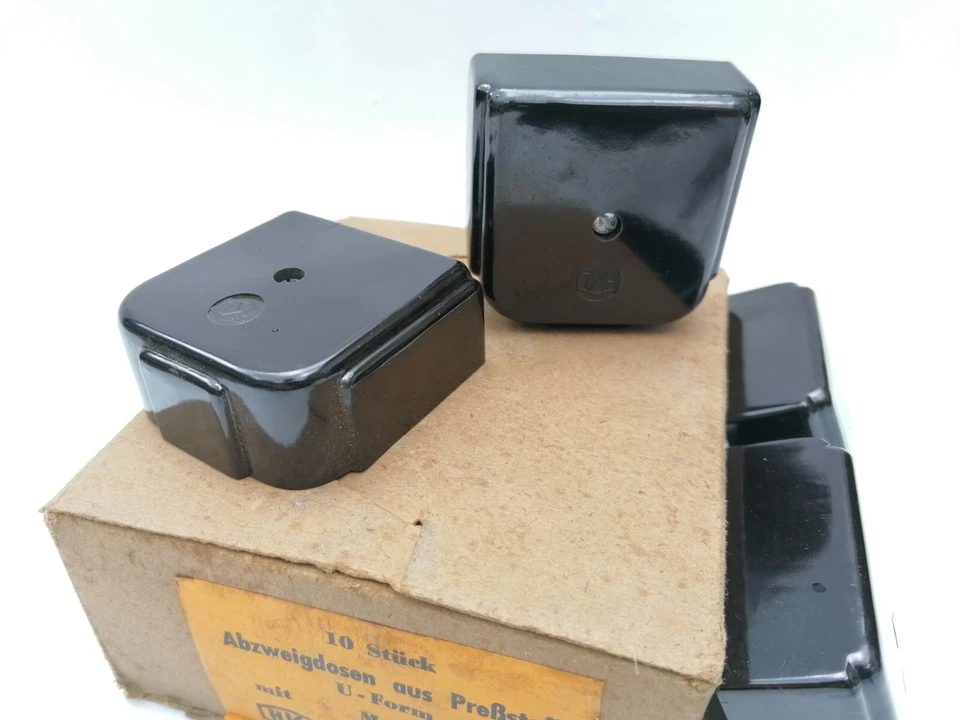 1x Bakelit Abzweigdose Verteilerdose Aufputz klein Vintage retro Schalter alt - Bild 2 von 4